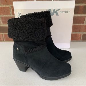 Anne Klein Harvest Women’s black ankle boots 9M block heel MINT